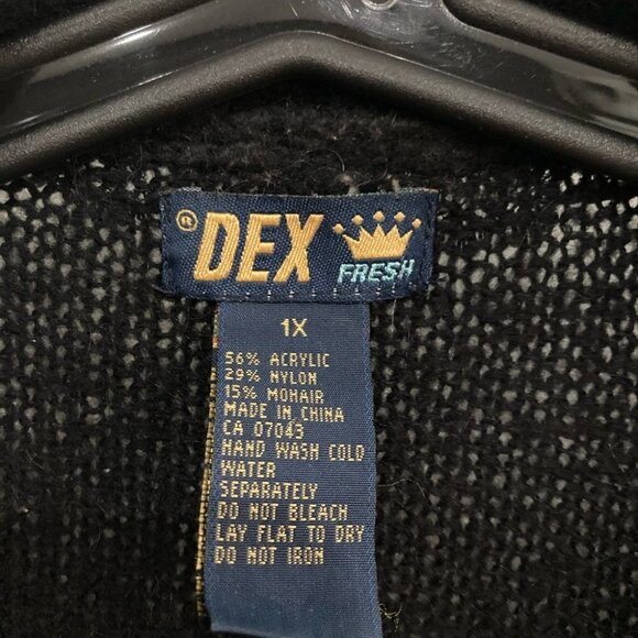 DEX Sz 1X Lace Front and Shoulders  Mid Length Cardigan - Picture 5 of 6